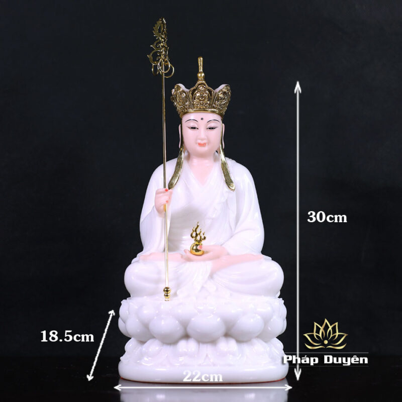 Tượng Địa Tạng Bồ Tát Ngồi Đài Sen, Bằng Bột Đá Trắng, Cao 30m - Ảnh 6
