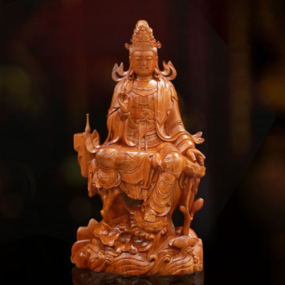 Tượng Phật Quán Thế Âm Ngồi Tự Tại, Chất Liệu Gỗ Hương, Cao 60cm