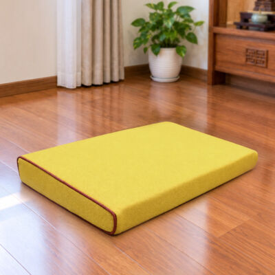 Đệm Dốc Ngồi Thiền, Ruột Xơ Dừa, Mầu Vàng, Kích Thước 30cm x 50cm