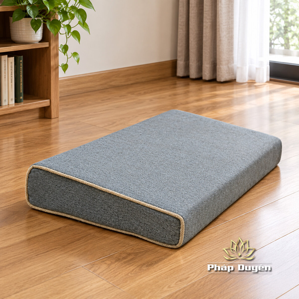 Đệm Dốc Ngồi Thiền, Ruột Xơ Dừa, Mầu Xám, Kích Thước 23x45cm - ảnh 8