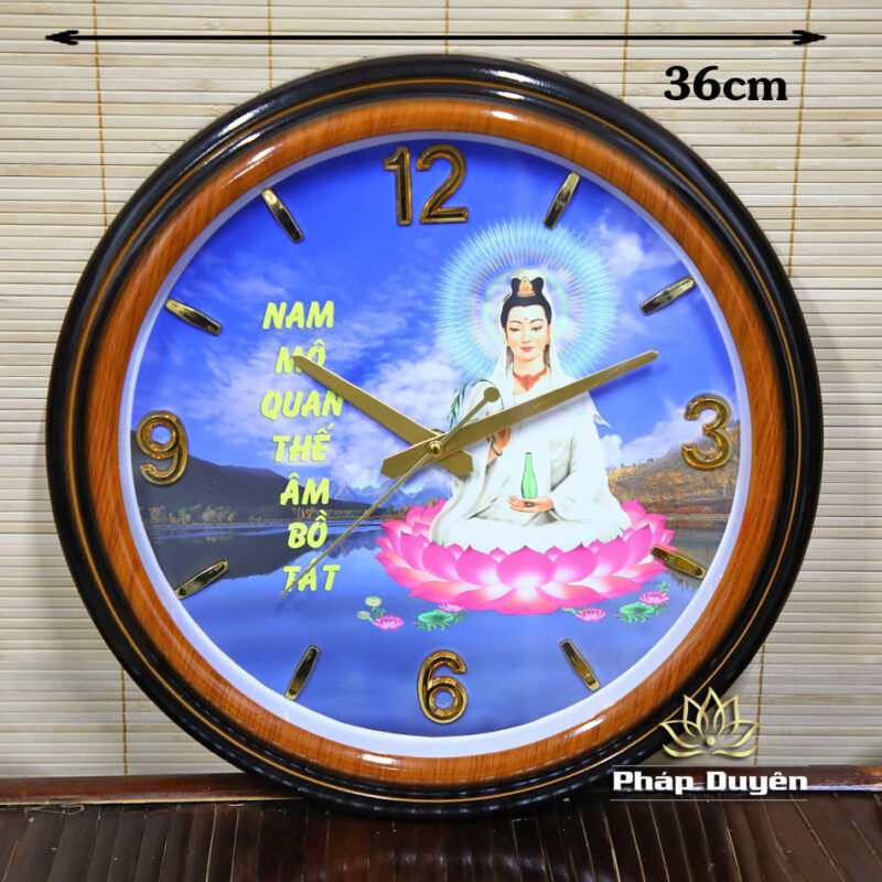 Đồng Hồ Hình Quán Thế Âm, Đường Kính 36cm - Ảnh 3