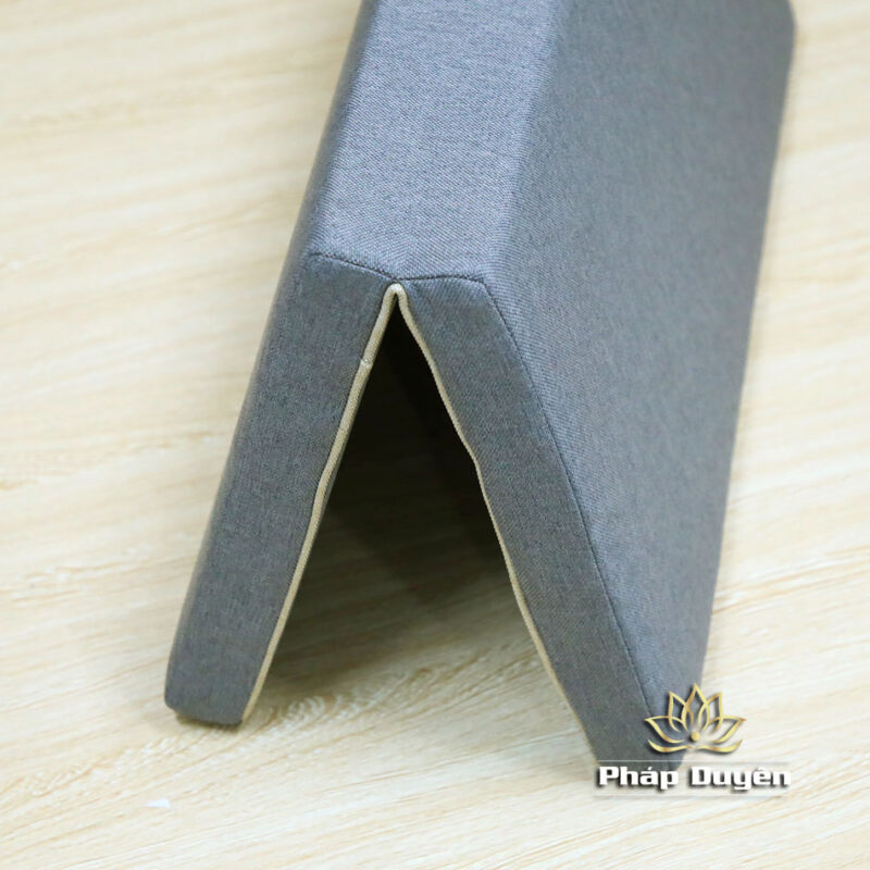 Bộ Đệm Dốc Xơ Dừa Ngồi Thiền Tĩnh Tọa Niệm Phật Thêu Hoa Sen, Mầu Xám, Kích Thước 60x60cm, 70x70cm, 80x80cm - Ảnh 6