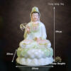 Tượng Quan Âm Bồ Tát, Chất Liệu Bột Đá Cẩm Thạch, Màu Thanh Thiên, Cao 30cm - ảnh 5