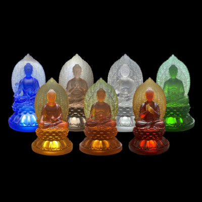 Bộ Tượng Dược Sư Bằng Lưu Ly, Cao 50cm, 73cm