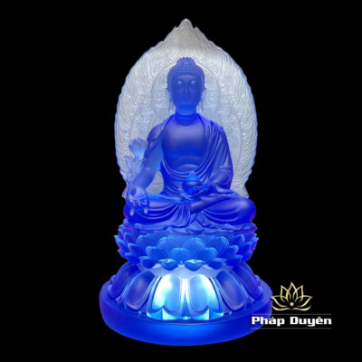 Alternative view of Bộ Tượng Dược Sư Bằng Lưu Ly, Cao 50cm, 73cm