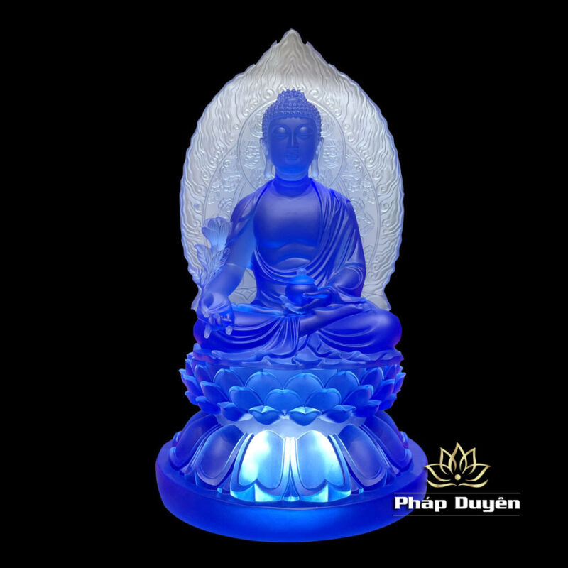 Bộ Tượng Dược Sư Bằng Lưu Ly, Cao 50cm, 73cm - Ảnh 2