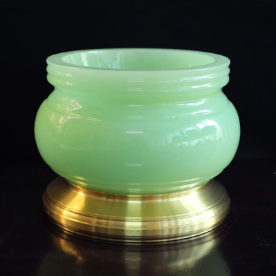 Bát Hương Bằng Đá Lưu Ly, Màu Xanh Ngọc, Nhiều Kích Thước