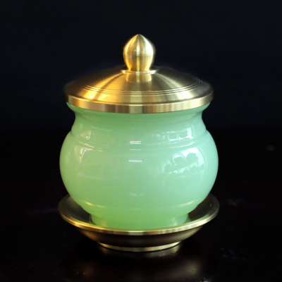 Cốc Nước Bằng Đá Lưu Ly, Màu Xanh Ngọc, Size Nhỏ, Size Trung