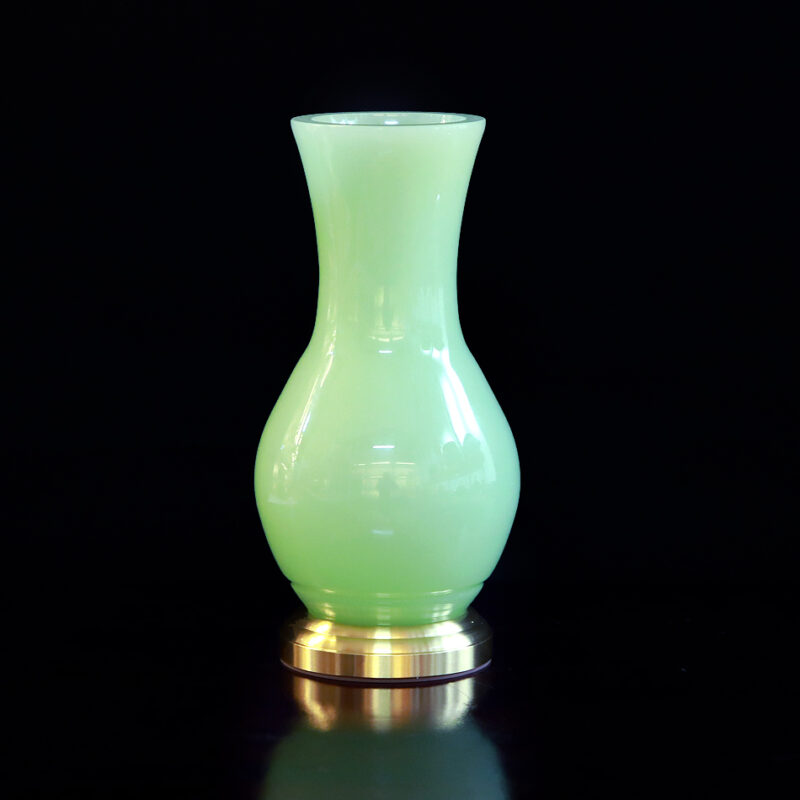 Lọ Hoa Bằng Đá Lưu Ly, Màu Xanh Ngọc, Cao 20cm, 25cm