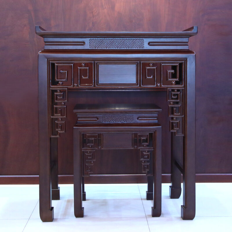 Bộ Ban Thờ Gia Tiên / Bàn Thờ Phật, Bằng Gỗ Gụ, Nhiều Kích Thước