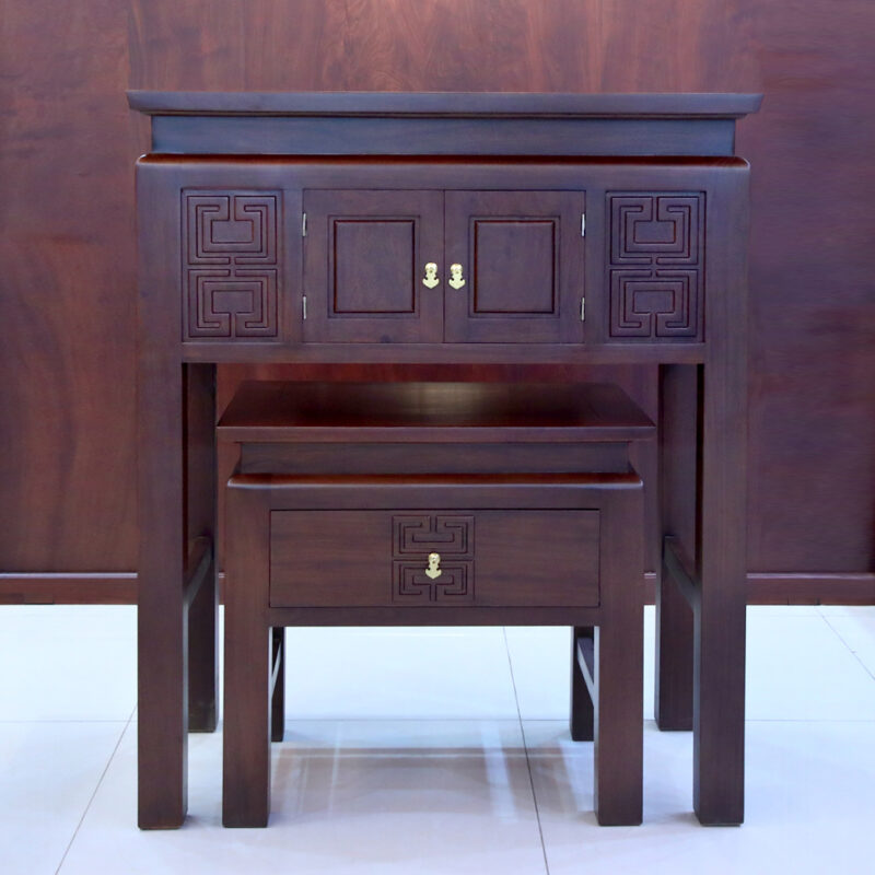 Bộ Ban Thờ Gia Tiên / Bàn Thờ Phật, Bằng Gỗ Gụ, Nhiều Kích Thước