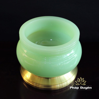 Alternative view of Bát Hương Bằng Đá Lưu Ly, Màu Xanh Ngọc, Nhiều Kích Thước