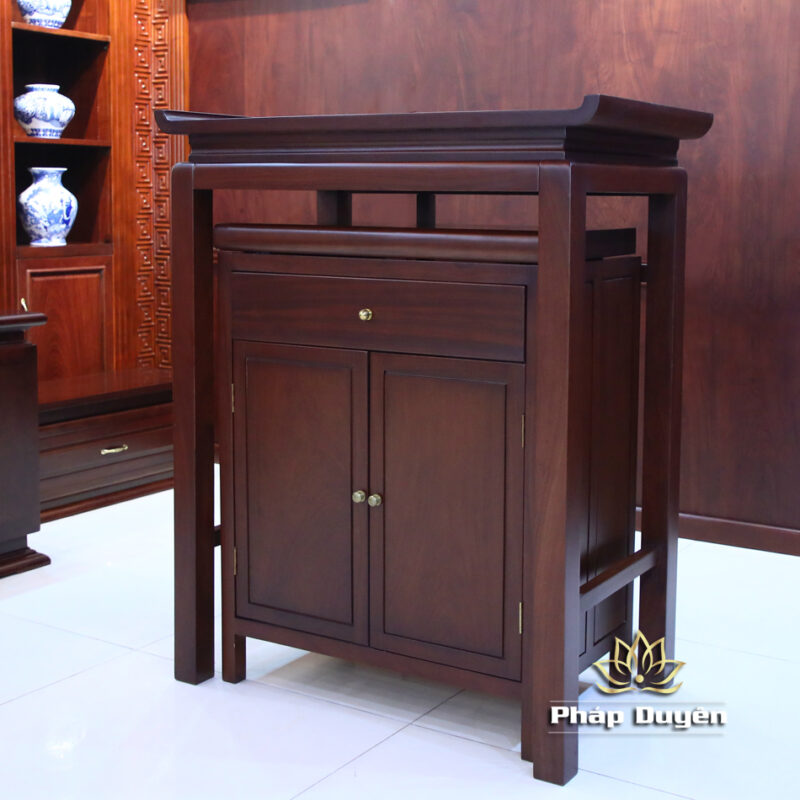 Bộ Ban Thờ Gia Tiên / Bàn Thờ Phật, Bằng Gỗ Gụ, Nhiều Kích Thước - Ảnh 4