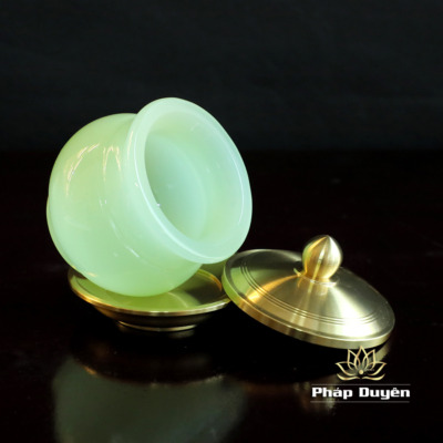 Alternative view of Cốc Nước Bằng Đá Lưu Ly, Màu Xanh Ngọc, Size Nhỏ, Size Trung