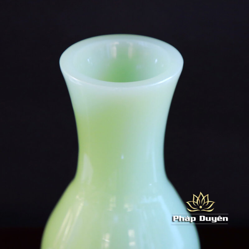 Lọ Hoa Bằng Đá Lưu Ly, Màu Xanh Ngọc, Cao 20cm, 25cm - Ảnh 4