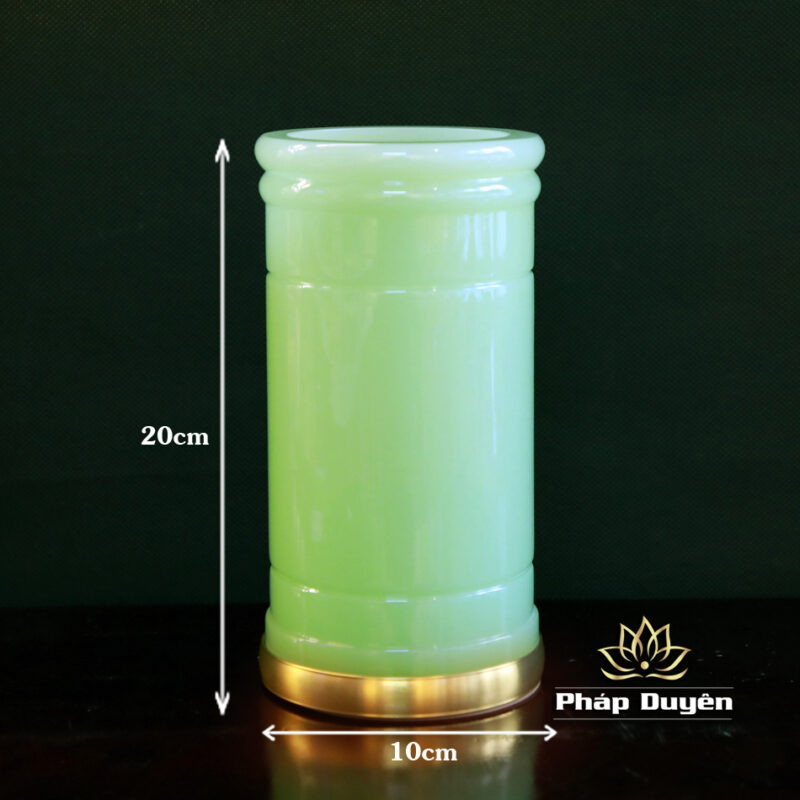 Ống Hương Bắng Đá Lưu Ly, Màu Xanh Ngọc, Cao 20cm - Ảnh 5