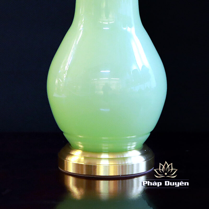 Lọ Hoa Bằng Đá Lưu Ly, Màu Xanh Ngọc, Cao 20cm, 25cm - Ảnh 5