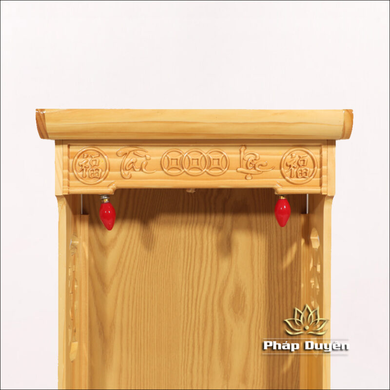 Bàn Thờ Ông Thần Tài Thổ Địa Mái Bằng, Gỗ Thông Mỹ Màu Trắng, Nhiều Kích Thước - Ảnh 2