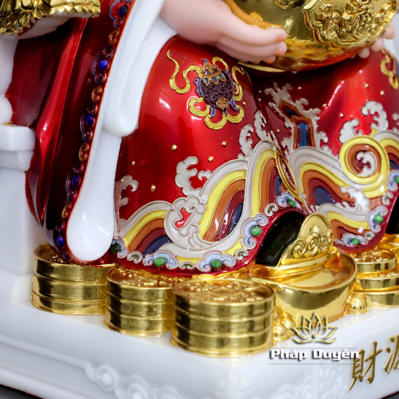 Tượng Thần Tài "Tài Nguyên Quảng Tiến", Bằng Bột Đá Sơn Đỏ, Nhiều Kích Thước - Ảnh 5