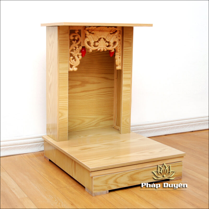 Ban Thờ Thần Tài Thổ Địa Mái Bằng Chân Trơn, Nhiều Kích Thước - Ảnh 2