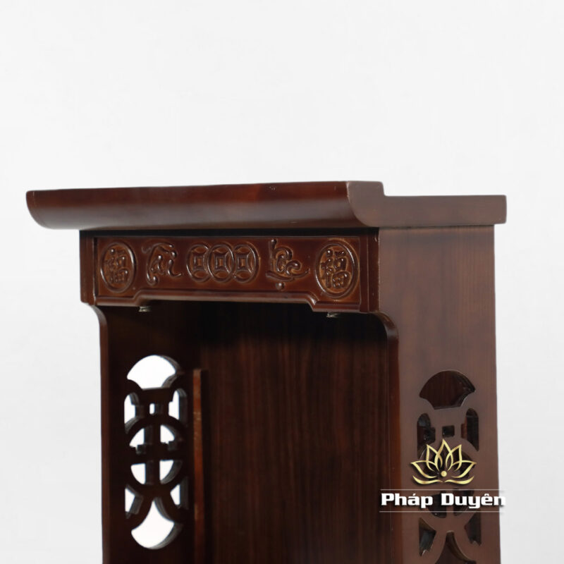 Ban Thờ Tài - Địa Mái Bằng, Gỗ Phủ Veneer Màu Óc Chó, Có Ngăn Kéo, Nhiều Kích Thước - Ảnh 5