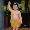 Tượng Phật Đản Sanh Da Hồng, Bằng Bột Đá Thạch Anh, Cao 40/48cm - ảnh 1