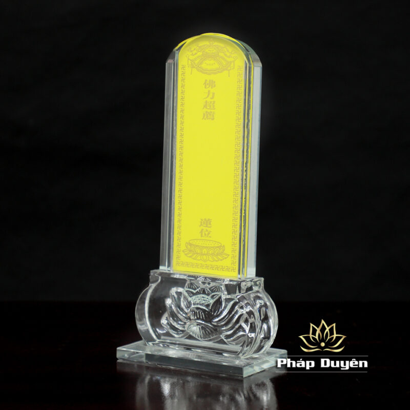 Bài Vị Bằng Thủy Tinh, Kích Thước 22x6x3cm - Ảnh 3