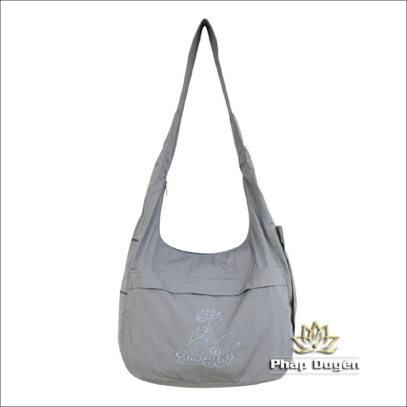 Túi La Hán Hình Bán Nguyệt, Màu Xám, Kích Thước 40x30cm - Ảnh 4