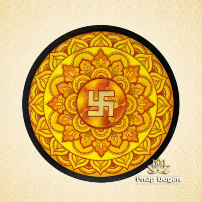 Alternative view of Tranh Điện Trúc Chỉ In, Họa Tiết Chữ Vạn Mẫu 51, Nhiều Kích Thước