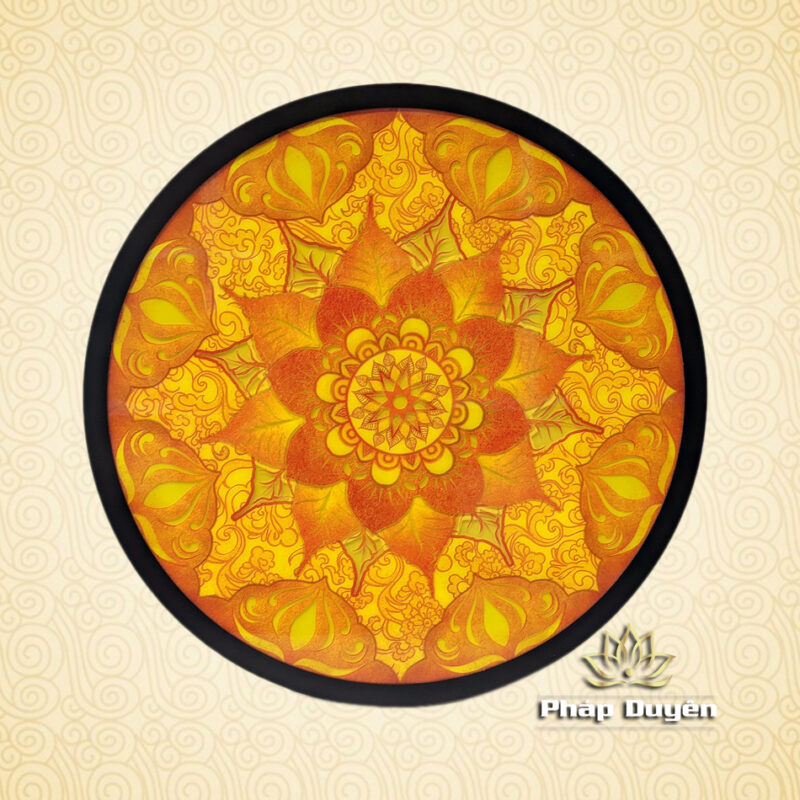 Tranh Điện Trúc Chỉ In, Hào Quang Mandala Mẫu 54, Nhiều Kích Thước - Ảnh 3