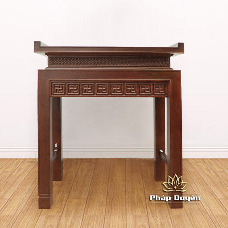 Bàn Thờ Gia Tiên / Bàn Thờ Phật, Gỗ Hương Màu Óc Chó, Kích Thước 107*61*127cm - Ảnh 2