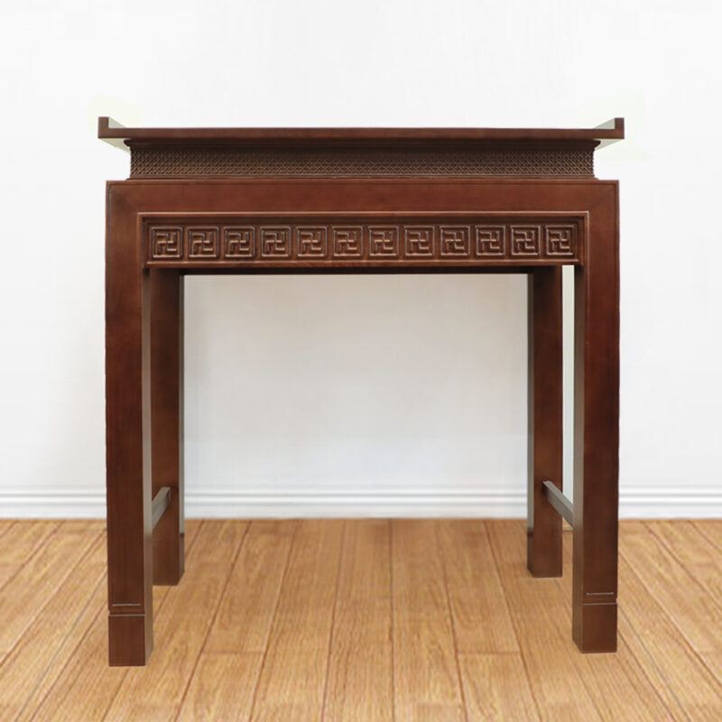 Bàn Thờ Gia Tiên, Bàn Thờ Phật, Bằng Gỗ Sồi Màu Óc Chó, Kích Thước 127*61*127cm