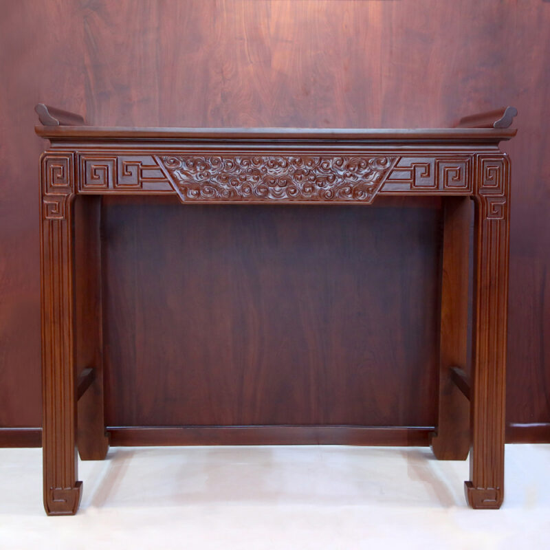 Bàn Thờ Gia Tiên / Bàn Thờ Phật, Gỗ Gõ Màu Óc Chó, Kích Thước 153*68*127 cm
