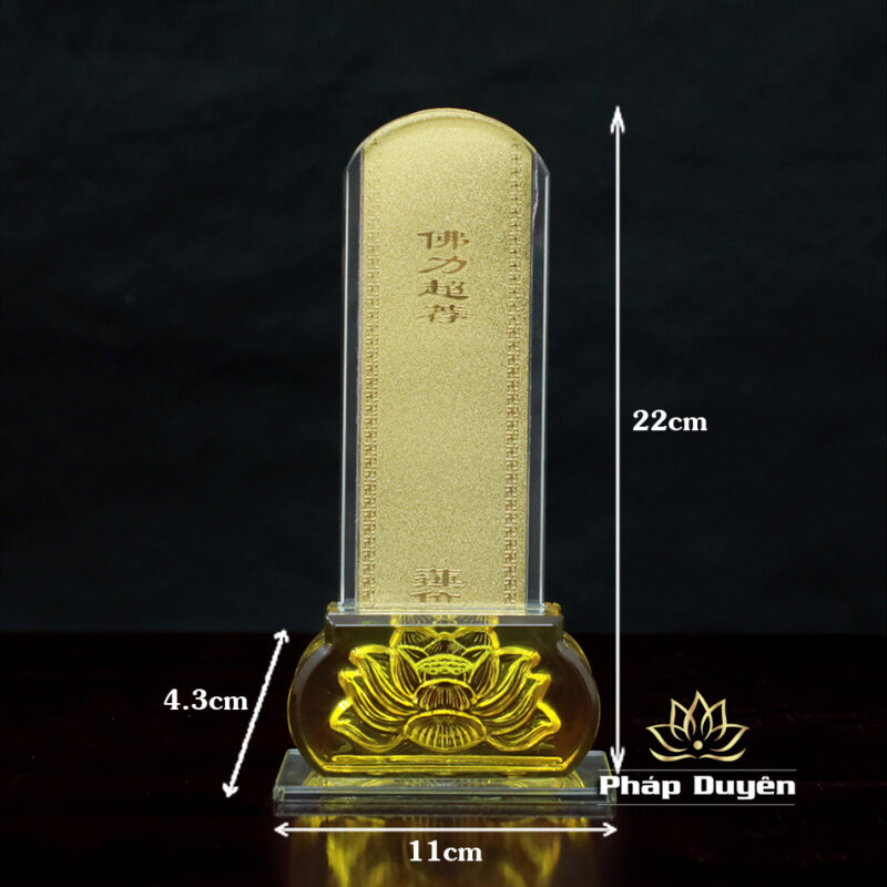 Bài Vị Bằng Thủy Tinh, Kích Thước 22x6x3cm - Ảnh 10