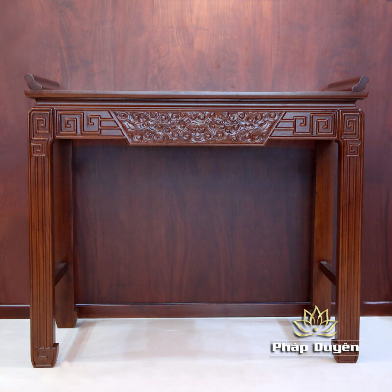Bàn Thờ Gia Tiên / Bàn Thờ Phật, Gỗ Gõ Màu Óc Chó, Kích Thước 153*68*127 cm - Ảnh 2