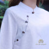 Bộ Quần Áo Đi Chùa Nữ An Nhiên, Màu Trắng Ngà, Vải Linen - ảnh 2