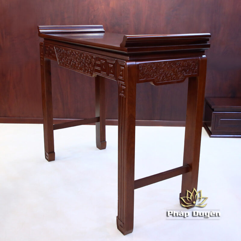Bàn Thờ Gia Tiên / Bàn Thờ Phật, Gỗ Gõ Màu Óc Chó, Kích Thước 153*68*127 cm - Ảnh 8