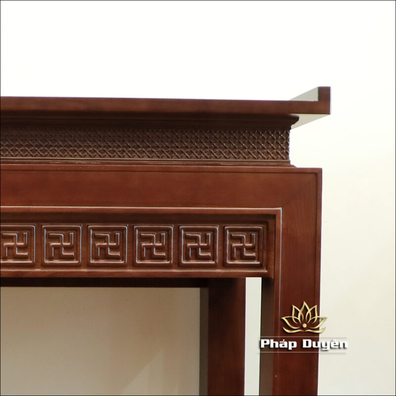 Bàn Thờ Gia Tiên, Bàn Thờ Phật, Bằng Gỗ Sồi Màu Óc Chó, Kích Thước 127*61*127cm - Ảnh 4