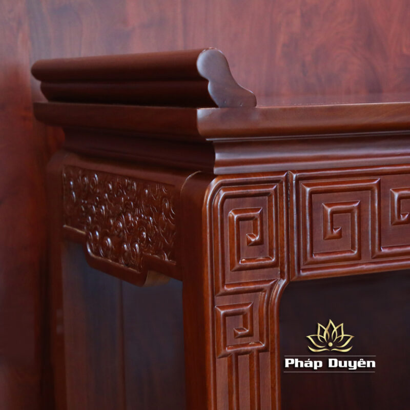 Bàn Thờ Gia Tiên / Bàn Thờ Phật, Gỗ Gõ Màu Óc Chó, Kích Thước 153*68*127 cm - Ảnh 6