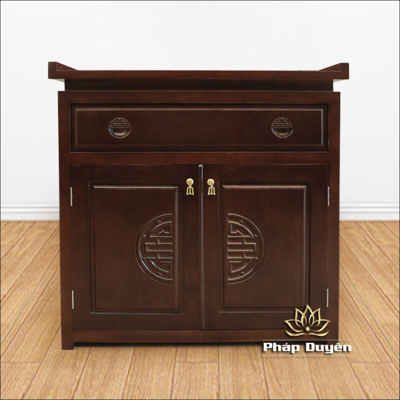 Bàn Cúng Cơm, Gỗ Sồi Màu Óc Chó, Kích Thước 74*50*67 cm - Ảnh 2