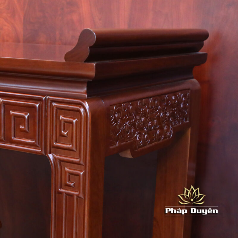 Bàn Thờ Gia Tiên / Bàn Thờ Phật, Gỗ Gõ Màu Óc Chó, Kích Thước 153*68*127 cm - Ảnh 5