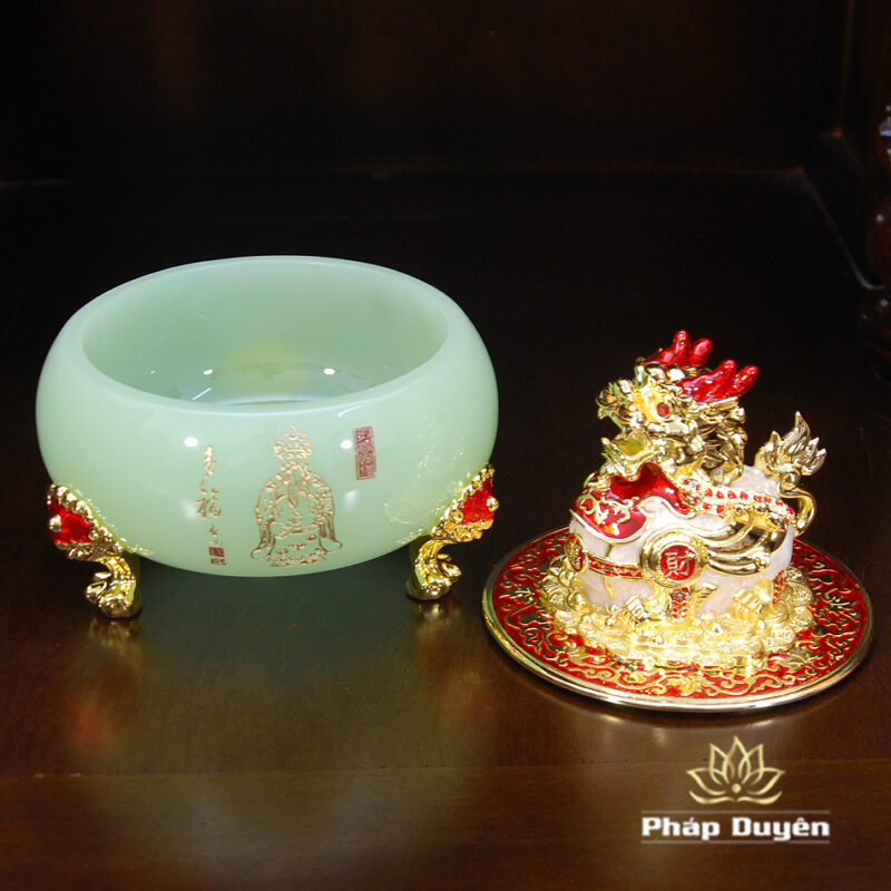 Bát Tụ Bảo Tỳ Hưu Thanh Ngọc, Nhiều Kích Thước - Ảnh 9