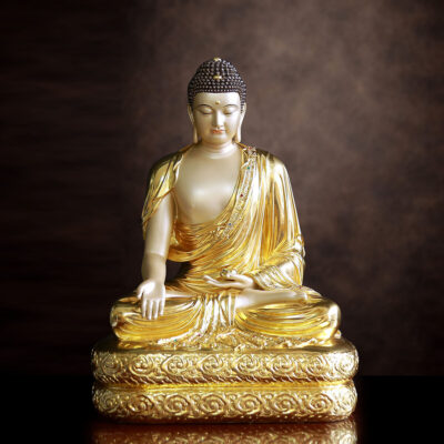 Tượng Thích Ca Thành Đạo, Đế Vuông, Chất Liệu Đồng Cao Cấp, Cao 46cm