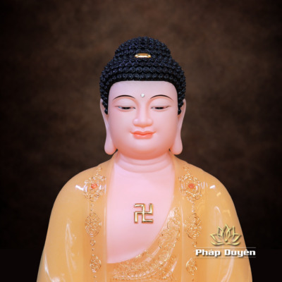 Alternative view of Bộ Tượng Ta Bà Tam Thánh Ngồi Đế Non Nước Bột Đá Thạch Anh, Nhiều Kích Thước