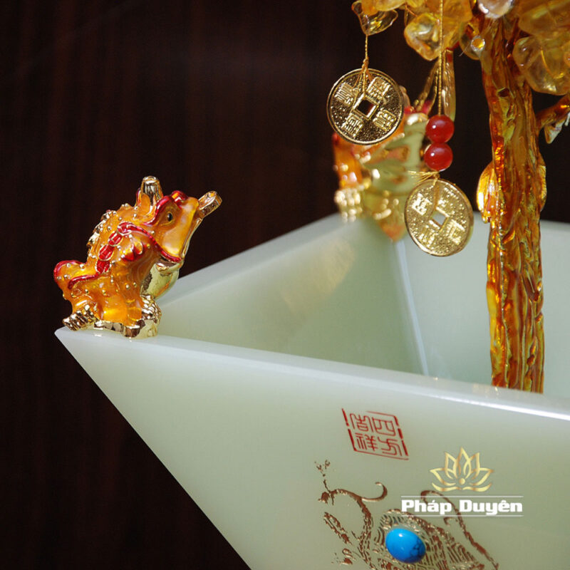 Bồn Tụ Bảo Thanh Ngọc Cây Phát Tài, Cao 42cm - Ảnh 5