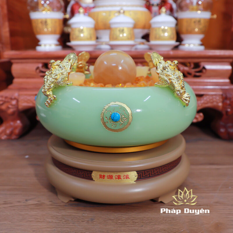 Bộ Bàn Thờ Thần Tài Thổ Địa Đầy Đủ, Song Long Cổ Tự 12 Mái, Gỗ Hương Sơn Bóng, Kích Thước 107*107*138cm - Ảnh 12
