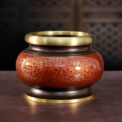 Bát Hương Bằng Đồng Vân Đá Màu Nâu Đỏ, Nhiều Kích Thước