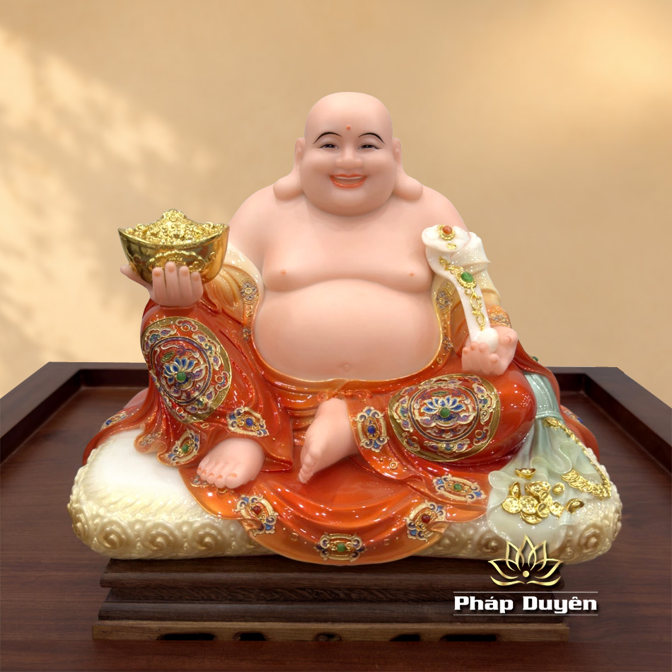 Tủ Thờ Thần Tài Thổ Địa Sứ Trắng Viền Vàng “Bảo Liên Khám”, KT 81*48*107 cm - ảnh 4