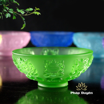 Alternative view of Bộ Bát 8 Cát Tường Lưu Ly 7 Màu