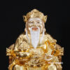 Bộ Tam Tượng Thần Tài Địa - Như Ý Ngồi "Tài Nguyên Quảng Tiến", Đồng Dát Vàng Ấn Bảo, Cỡ Trung - ảnh 8